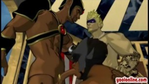 Muscular Animated Gangbang (cool Style)