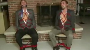 CG two Businessmen Chairtied and Gagged with their Neckties