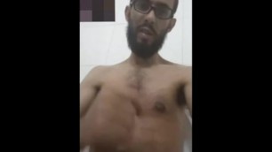 Arab Man Horny before Shower