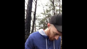 Hot Ginger Milks his Dick in the Wilderness