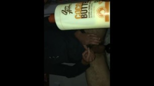 Huge Cumshot Riding a Hennessy Bottle