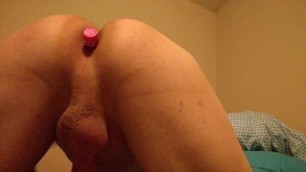 Son Hides Moms Dildo in his Ass