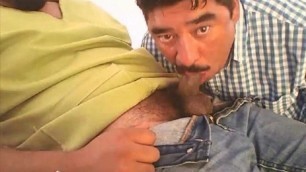 Hot latino cumming and sucking his man