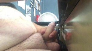 Playing with my uncut cock at my desk at work Part 1