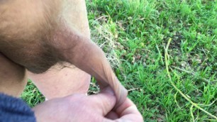 Outdoors foreskin - with wanking