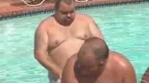 Gordos en la piscina