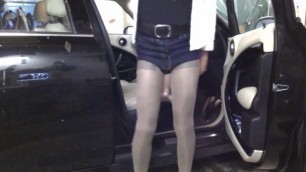 CD PANTYHOSE SLUT CAR TEASING