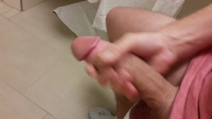 Big cock stroking and cumming