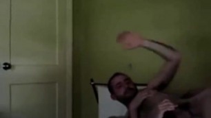 HAIRY DUDE FUCKED ALL OVER THE BED