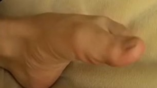 Hung Jock Caresses His Tired Soles Before Jerking Offgay