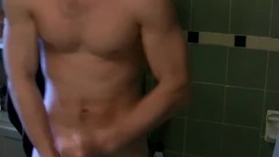 Young Hottie Zack Randall Showers Before Emptying His Ballsgay