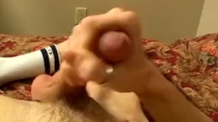 Emo Twink Wanking His Dick Until He Gets Cumshot on Facegay