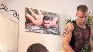 Inked Twunk Jerksoff Cum After Massagegay