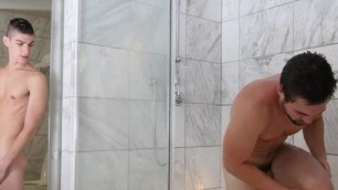 Showerbait Str8 Griffin Barrows Fucked by Gay Friend Aiden Wardgay