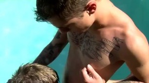 Hot Twinks Piss and Fuck at a Private Outdoor Poolgay