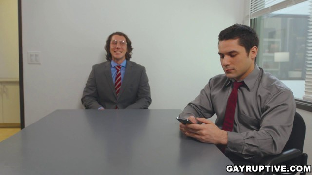 Office fuck for hairy Andrew Miller and horny Paul Cannon