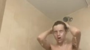 Cute Jack Shows His Big Dick In The Shower